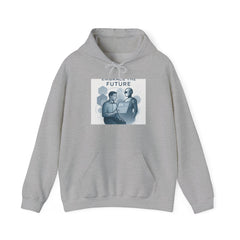 Hoodie - Embracing the Future Vintage Tech Illustration Hoodie