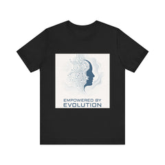 Empowered by Evolution Tee — Futuristic Tech AI Graphic T-Shirt