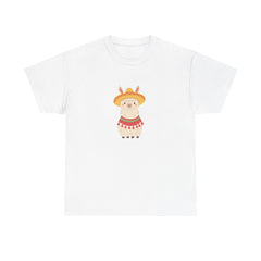 Llama in Sombrero T-Shirt – Cute Watercolor Alpaca Graphic Tee