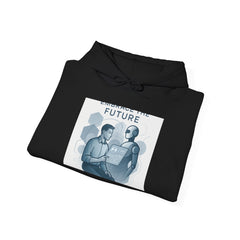 Hoodie - Embracing the Future Vintage Tech Illustration Hoodie