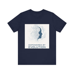 Empowered by Evolution Tee — Futuristic Tech AI Graphic T-Shirt