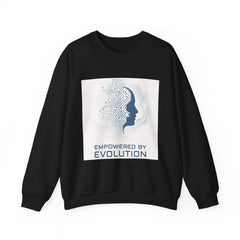 Evolution Empowered Crewneck Sweatshirt — Tech Circuit Brain Graphic