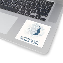 Empowered by Evolution Sticker — AI Circuit Brain Kiss-Cut Decal