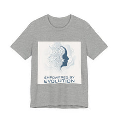 Empowered by Evolution Tee — Futuristic Tech AI Graphic T-Shirt