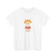 Llama in Sombrero T-Shirt – Cute Watercolor Alpaca Graphic Tee