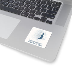 Empowered by Evolution Sticker — AI Circuit Brain Kiss-Cut Decal