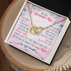 Interlocking Hearts Necklace Happy Mother's Day From Daughter