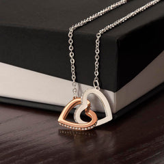 Interlocking Hearts Necklace-To My Beautiful Wife