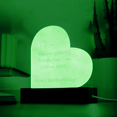 For Mom Acrylic Engraved Heart