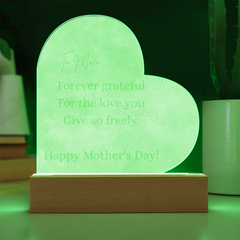 For Mom Acrylic Engraved Heart