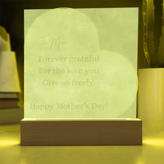 For Mom Acrylic Engraved Heart